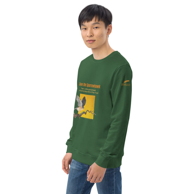 Unisex organic sweatshirt, save the sparrowhawk - Image 41