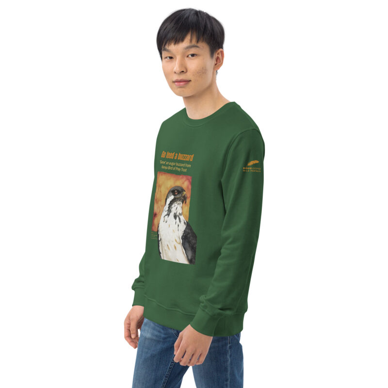 Unisex organic sweatshirt, save Lake Naivasha (saddle-billed stork) - Image 41