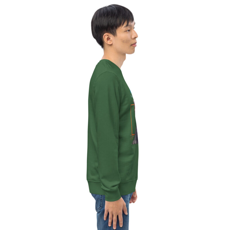 Unisex organic sweatshirt, Go feed a chimp - Image 42