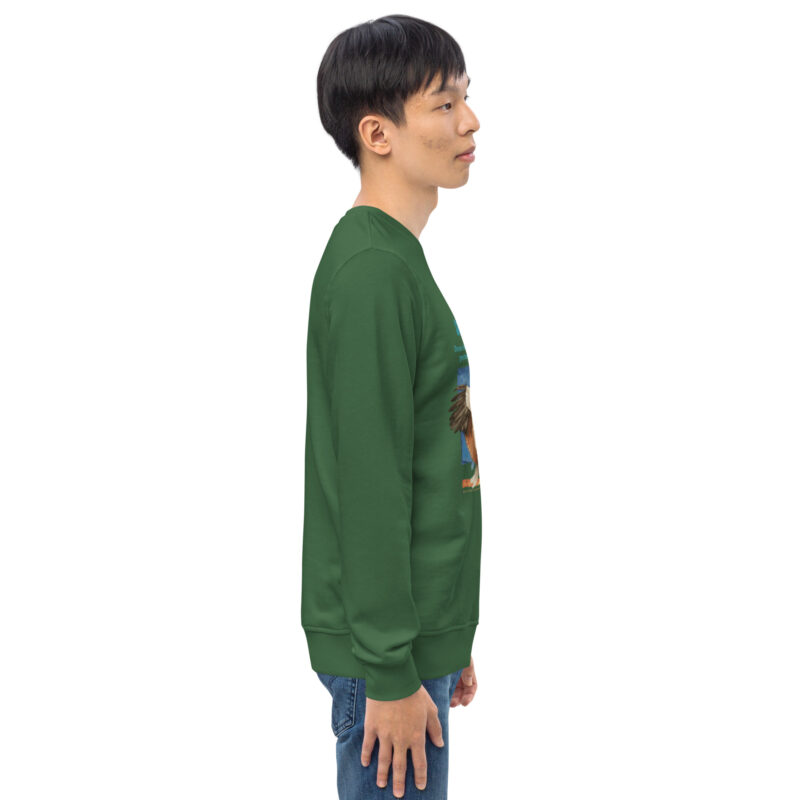 Unisex organic sweatshirt, save the cranes - Image 39