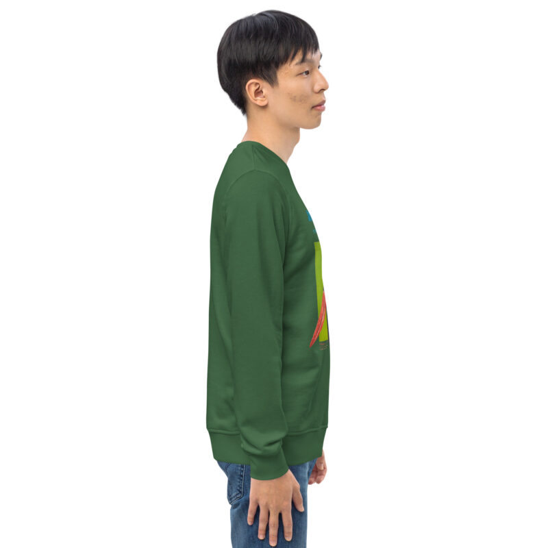 Unisex organic sweatshirt, save the saddle-billed stork - Image 42