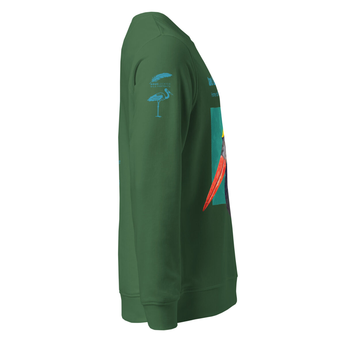Unisex organic sweatshirt, save Lake Naivasha (saddle-billed stork) - Image 59