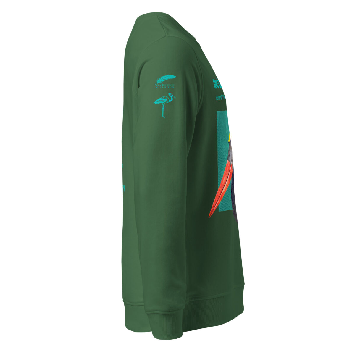 Unisex organic sweatshirt, save Lake Naivasha (saddle-billed stork) - Image 111