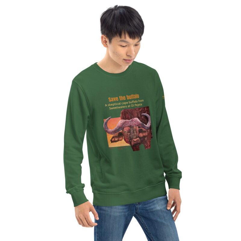 Unisex organic sweatshirt, save the buffalo - Image 43
