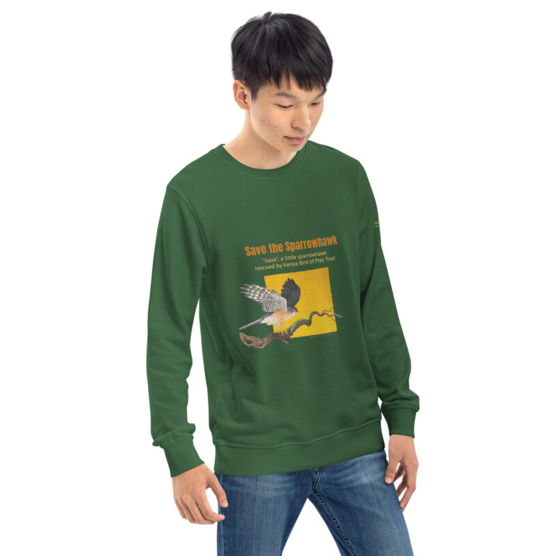 Unisex organic sweatshirt, save the sparrowhawk - Image 43