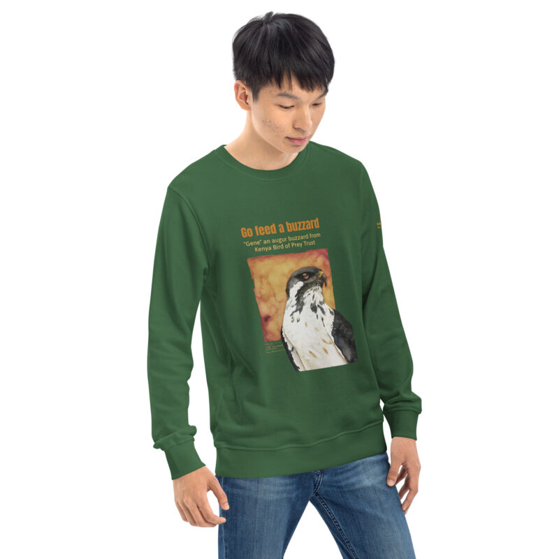 Unisex organic sweatshirt, Go feed a buzzard - Image 63
