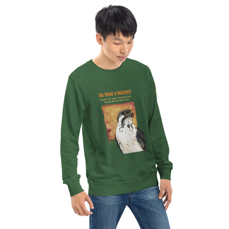 Unisex organic sweatshirt, save Lake Naivasha (saddle-billed stork) - Image 43