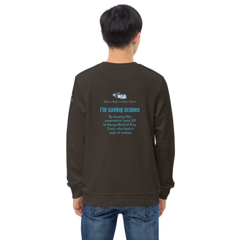 Unisex organic sweatshirt, save the cranes - Image 22
