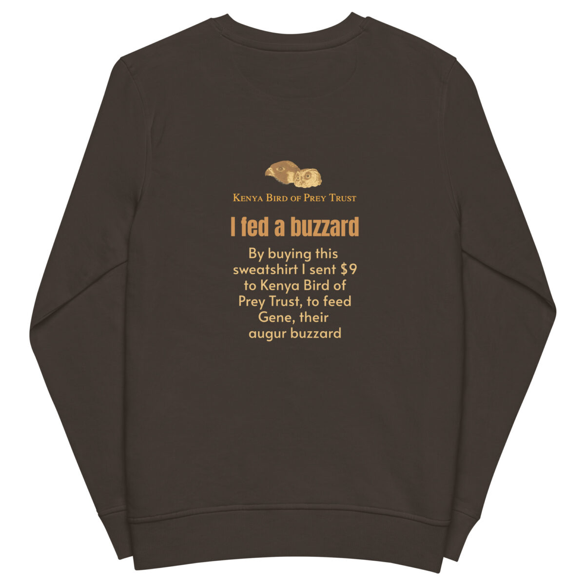 Unisex organic sweatshirt, Go feed a buzzard - Image 17