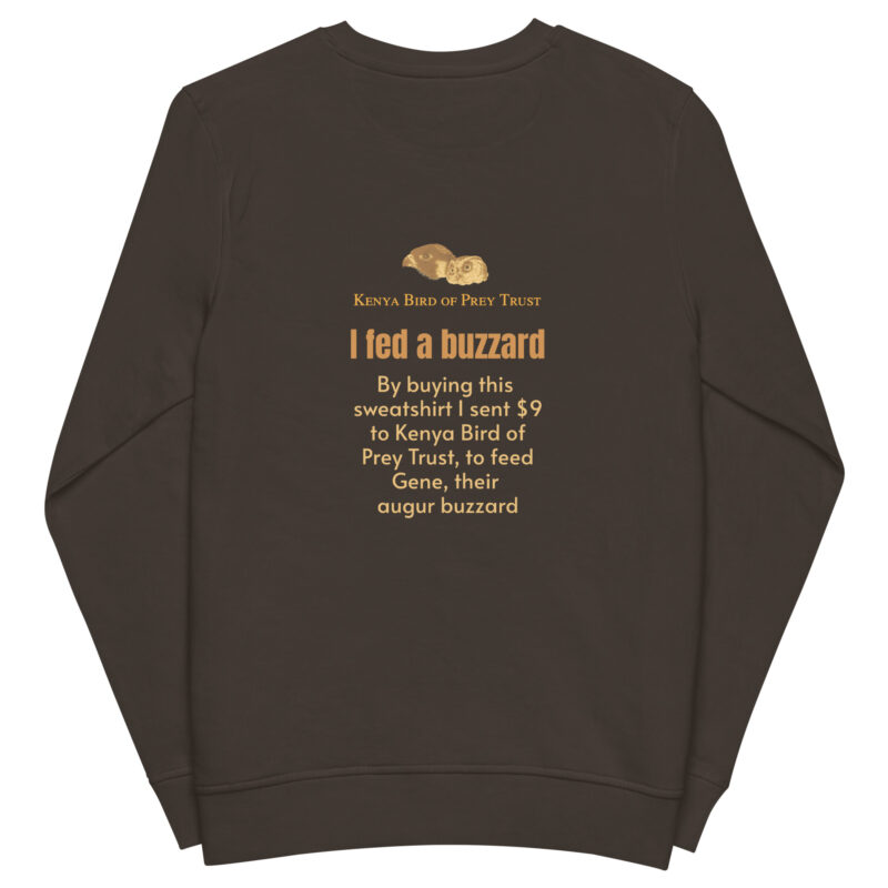 Unisex organic sweatshirt, Go feed a buzzard - Image 17