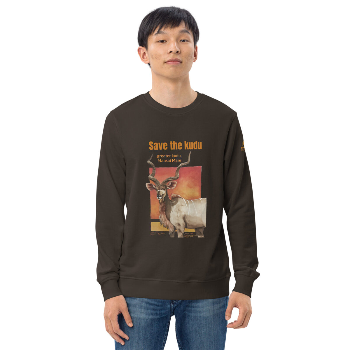 Unisex organic sweatshirt, save the kudu - Image 25