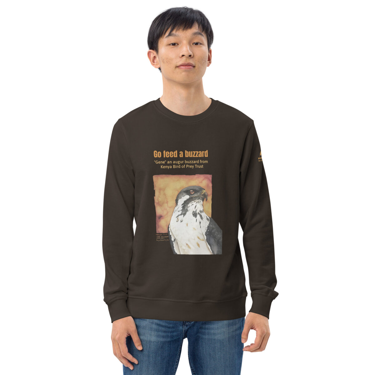 Unisex organic sweatshirt, "Gene" Go feed a buzzard - Image 18