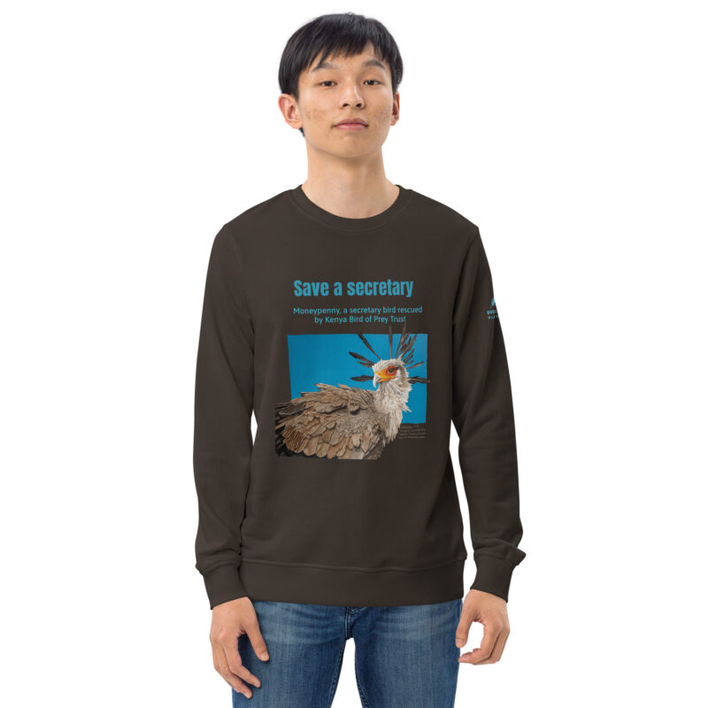 Unisex organic sweatshirt, save asecretary (Moneypenny) - Image 24