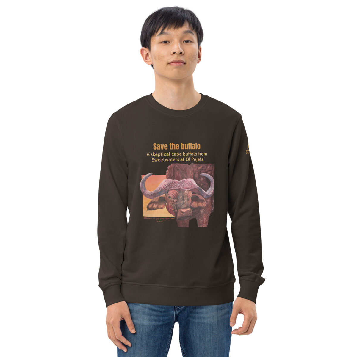 Unisex organic sweatshirt, save the buffalo - Image 24