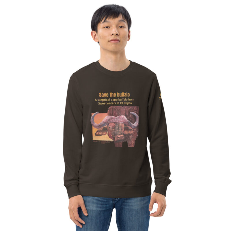 Unisex organic sweatshirt, save the buffalo - Image 24