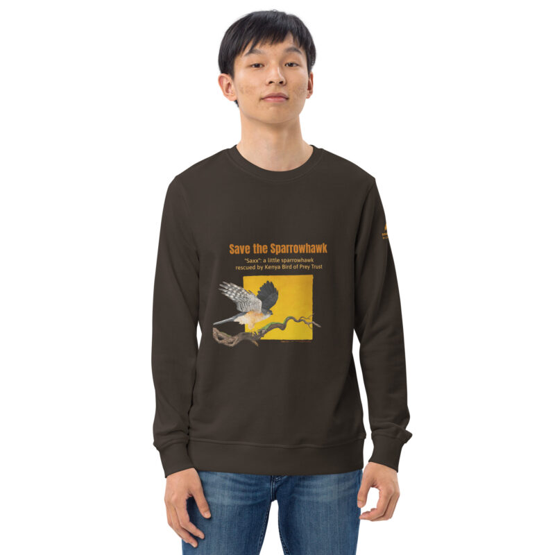Unisex organic sweatshirt, save the sparrowhawk - Image 24