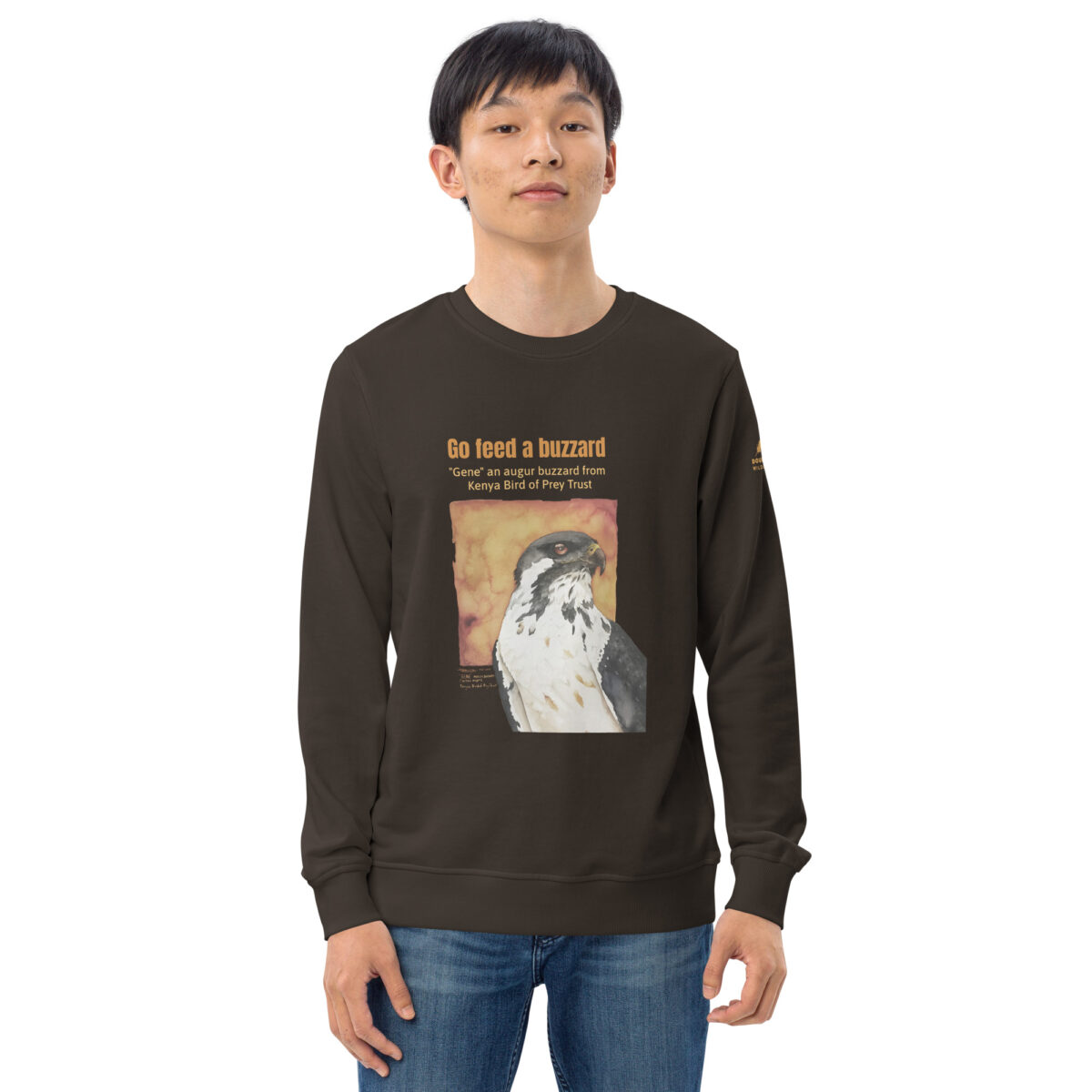 Unisex organic sweatshirt, Go feed a buzzard - Image 44