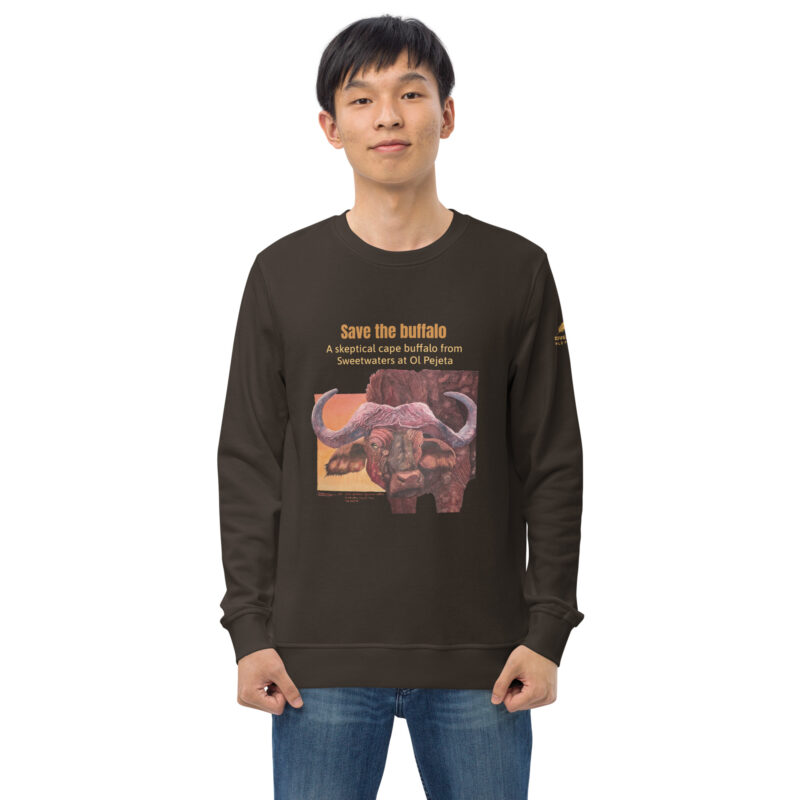Unisex organic sweatshirt, save the buffalo - Image 23