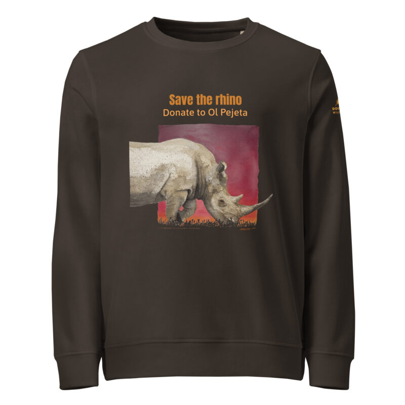 Unisex organic sweatshirt, save the rhino - Image 6