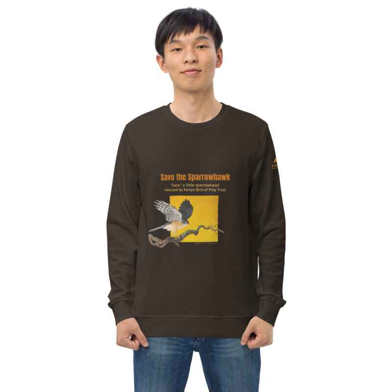 Unisex organic sweatshirt, save the sparrowhawk - Image 23