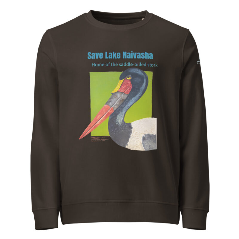 Unisex organic sweatshirt, save the saddle-billed stork - Image 6