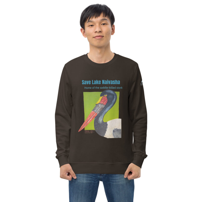 Unisex organic sweatshirt, save the saddle-billed stork - Image 23