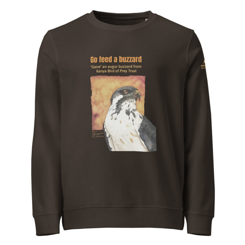 Unisex organic sweatshirt, save Lake Naivasha (Grey-crowned crane) - Image 6