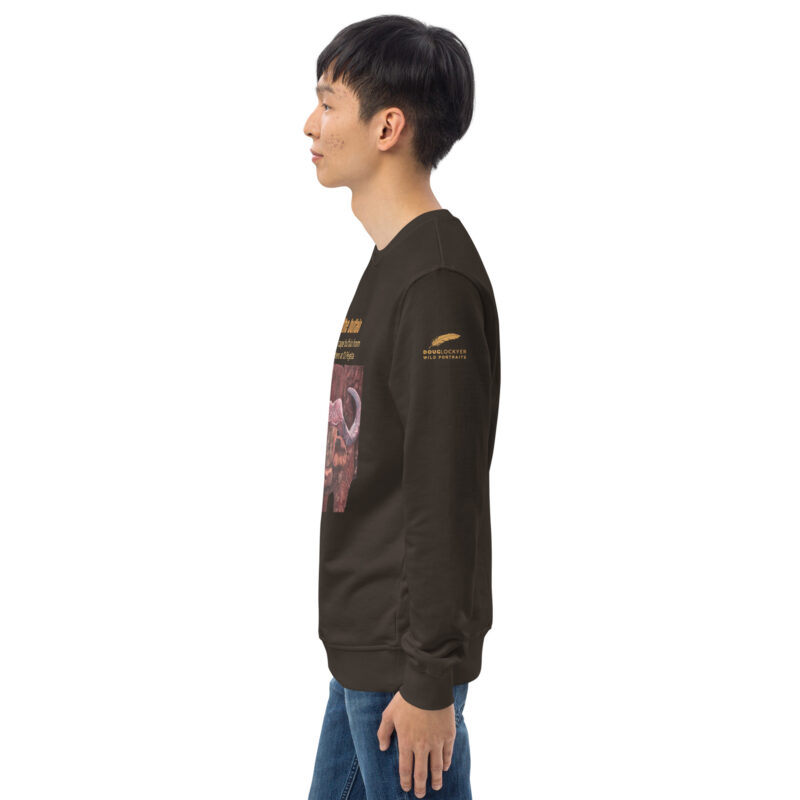 Unisex organic sweatshirt, save the buffalo - Image 26