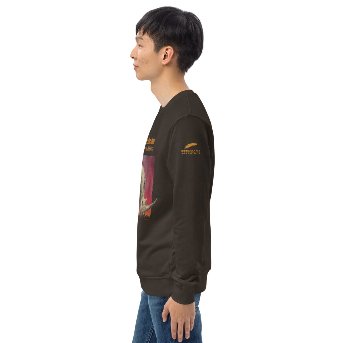 Unisex organic sweatshirt, save the rhino - Image 26
