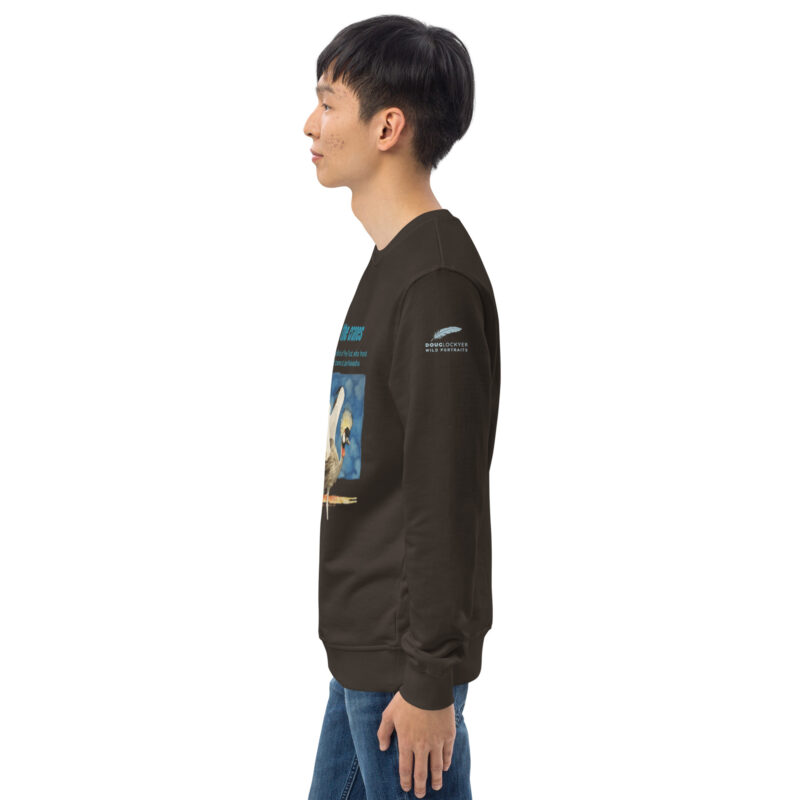 Unisex organic sweatshirt, save the cranes - Image 23