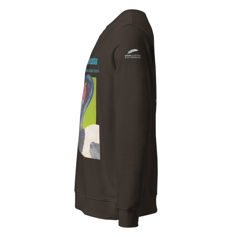Unisex organic sweatshirt, save the saddle-billed stork - Image 7