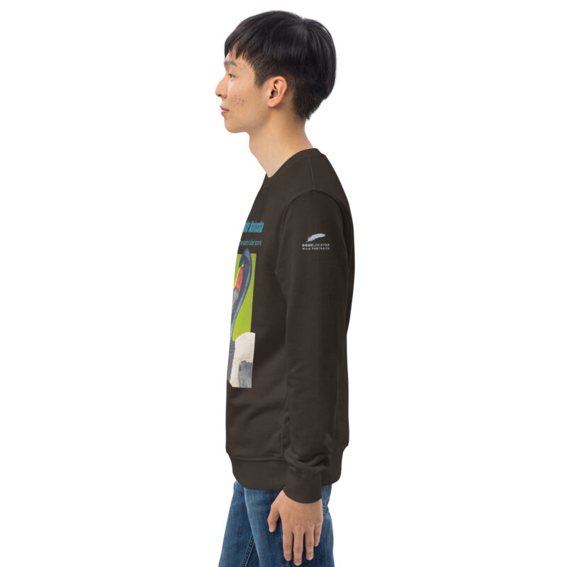 Unisex organic sweatshirt, save the saddle-billed stork - Image 26