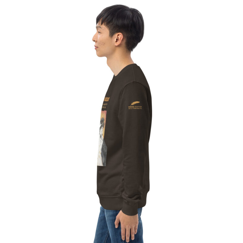 Unisex organic sweatshirt, save Lake Naivasha (saddle-billed stork) - Image 26