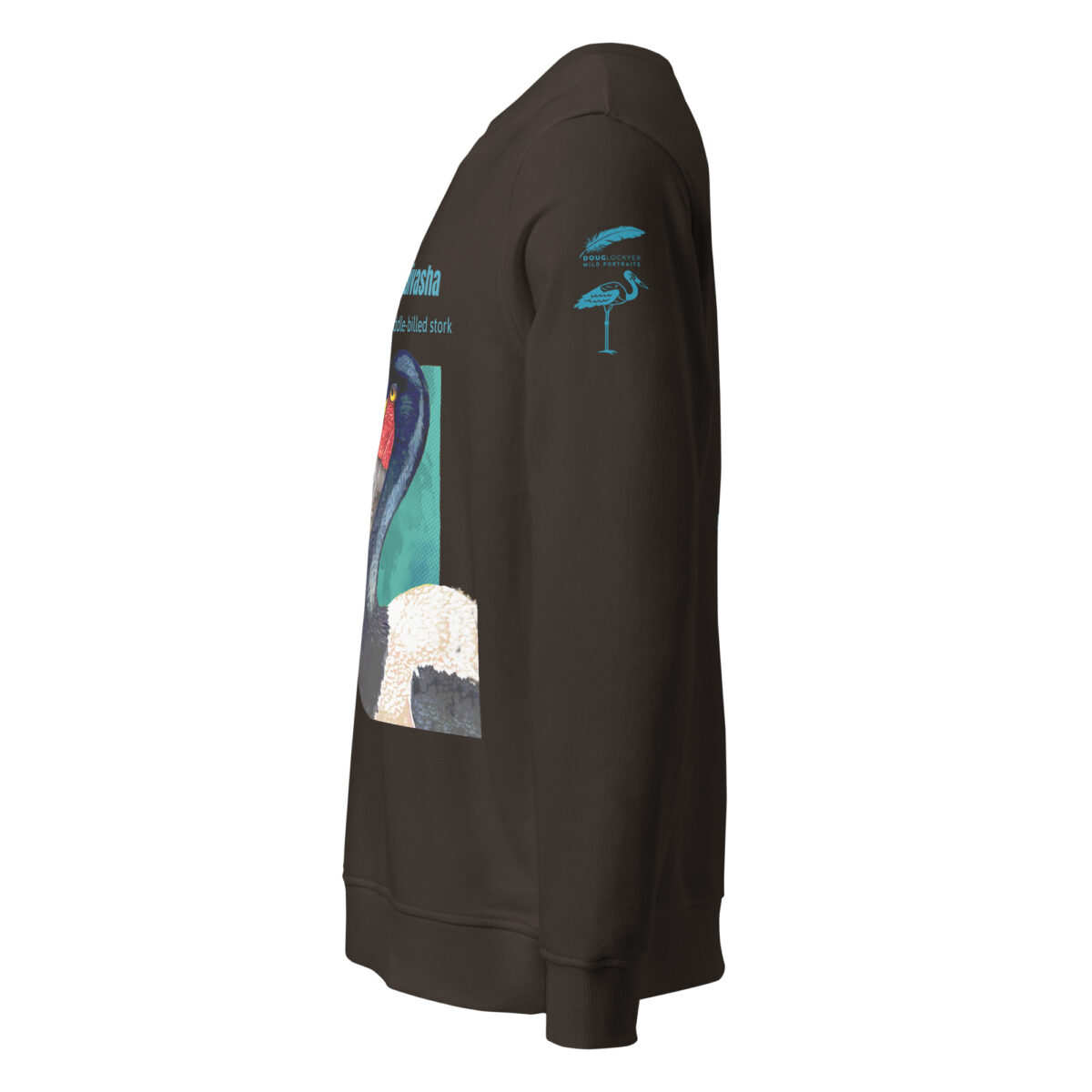Unisex organic sweatshirt, save Lake Naivasha (saddle-billed stork) - Image 64