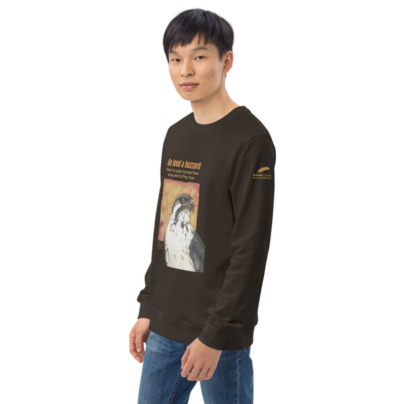 Unisex organic sweatshirt, Go feed a buzzard - Image 12