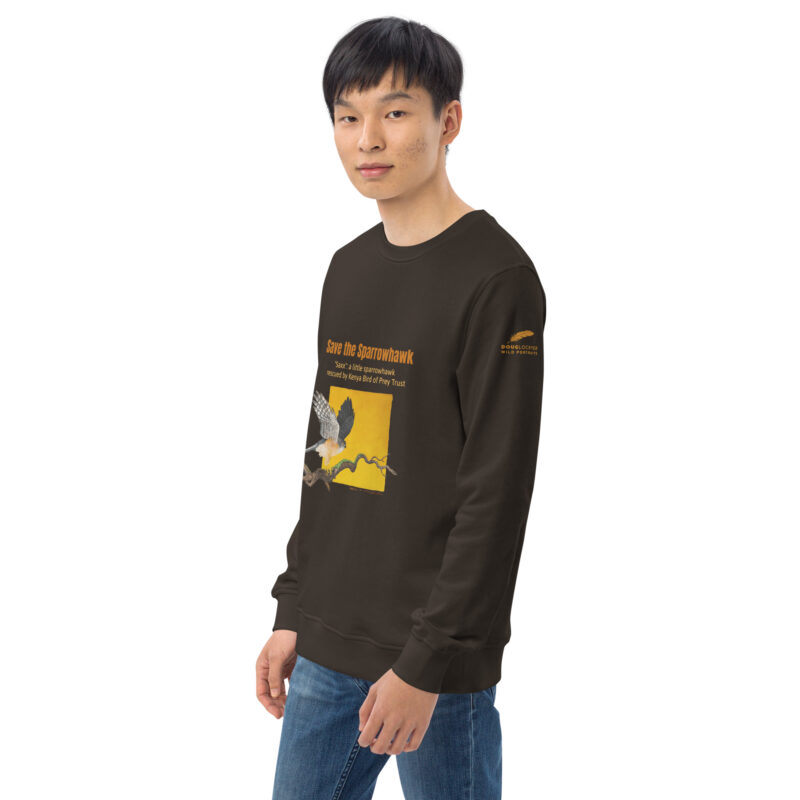 Unisex organic sweatshirt, save the sparrowhawk - Image 27