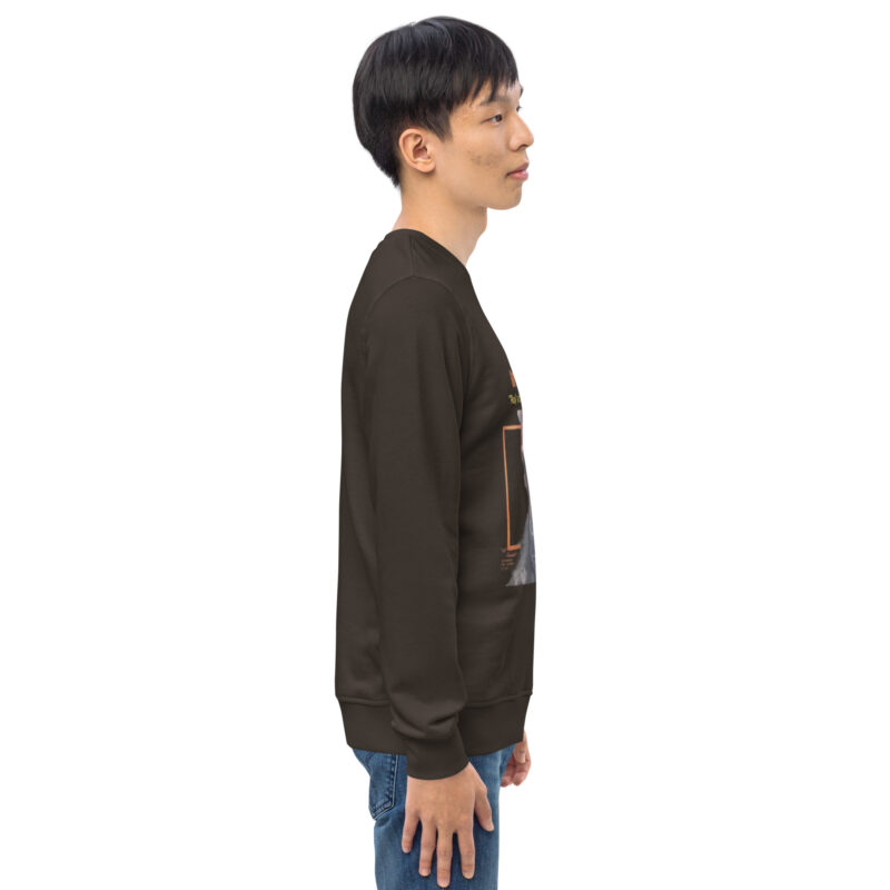 Unisex organic sweatshirt, Go feed a chimp - Image 25