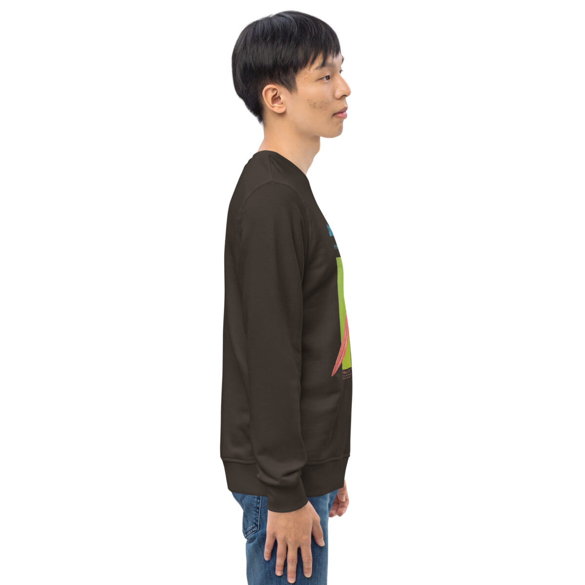 Unisex organic sweatshirt, save Lake Naivasha (saddle-billed stork) - Image 29