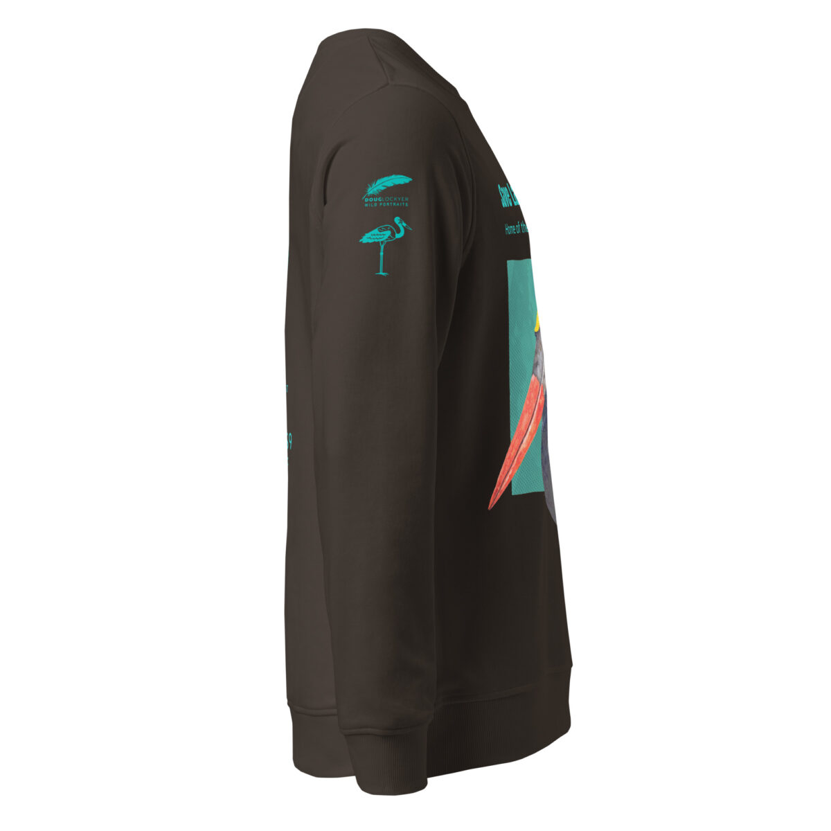 Unisex organic sweatshirt, save Lake Naivasha (saddle-billed stork) - Image 103