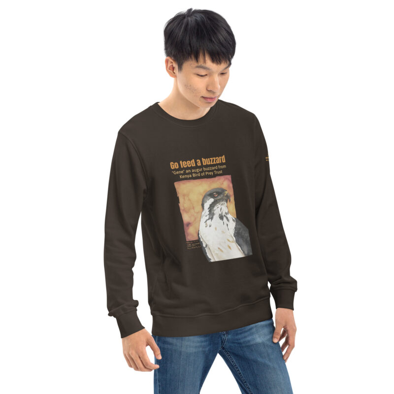 Unisex organic sweatshirt, Go feed a buzzard - Image 14