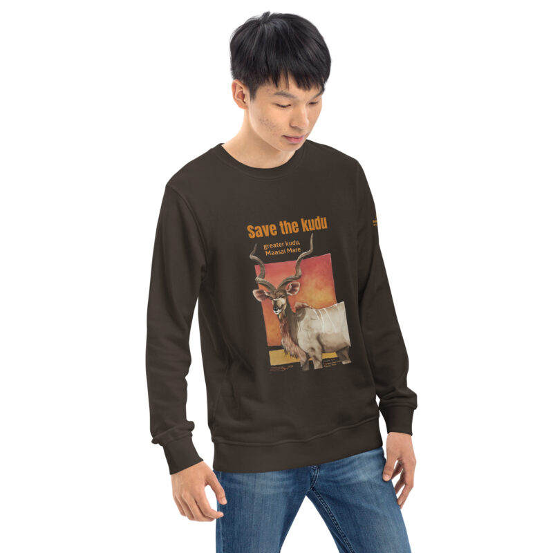 Unisex organic sweatshirt, save the kudu - Image 30