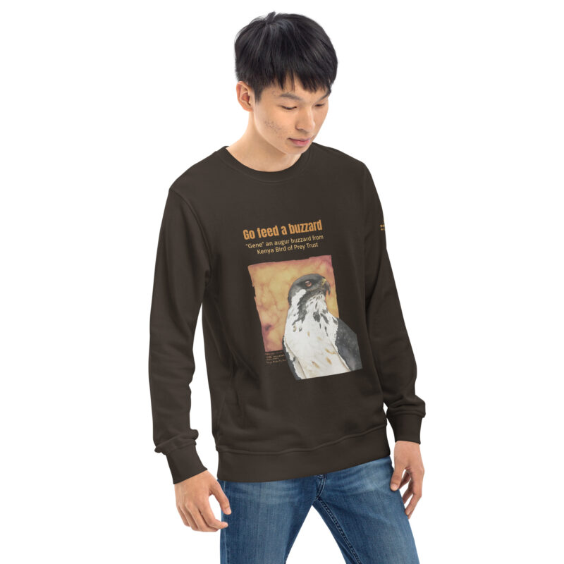 Unisex organic sweatshirt, "Gene" Go feed a buzzard - Image 23