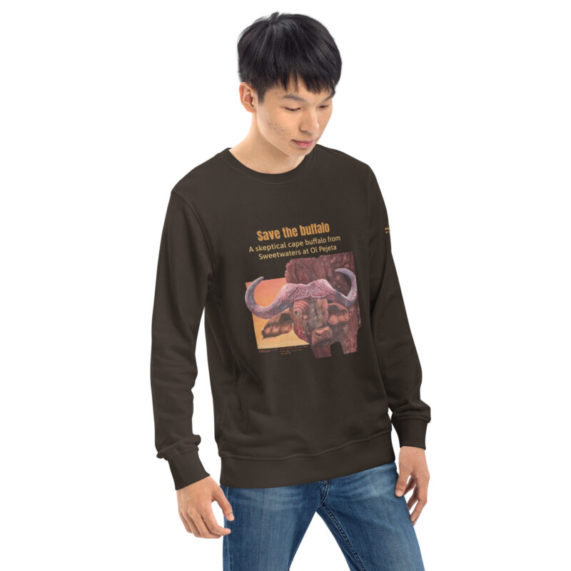 Unisex organic sweatshirt, save the buffalo - Image 29