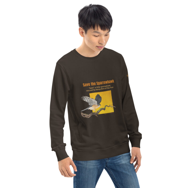 Unisex organic sweatshirt, save the sparrowhawk - Image 29