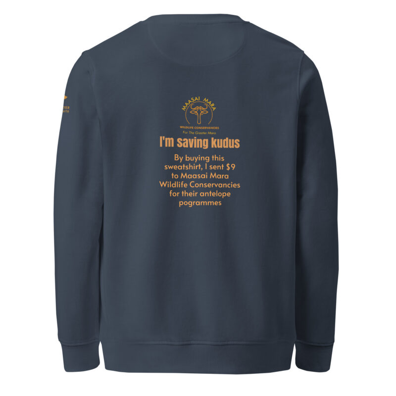 Unisex organic sweatshirt, save the kudu - Image 13