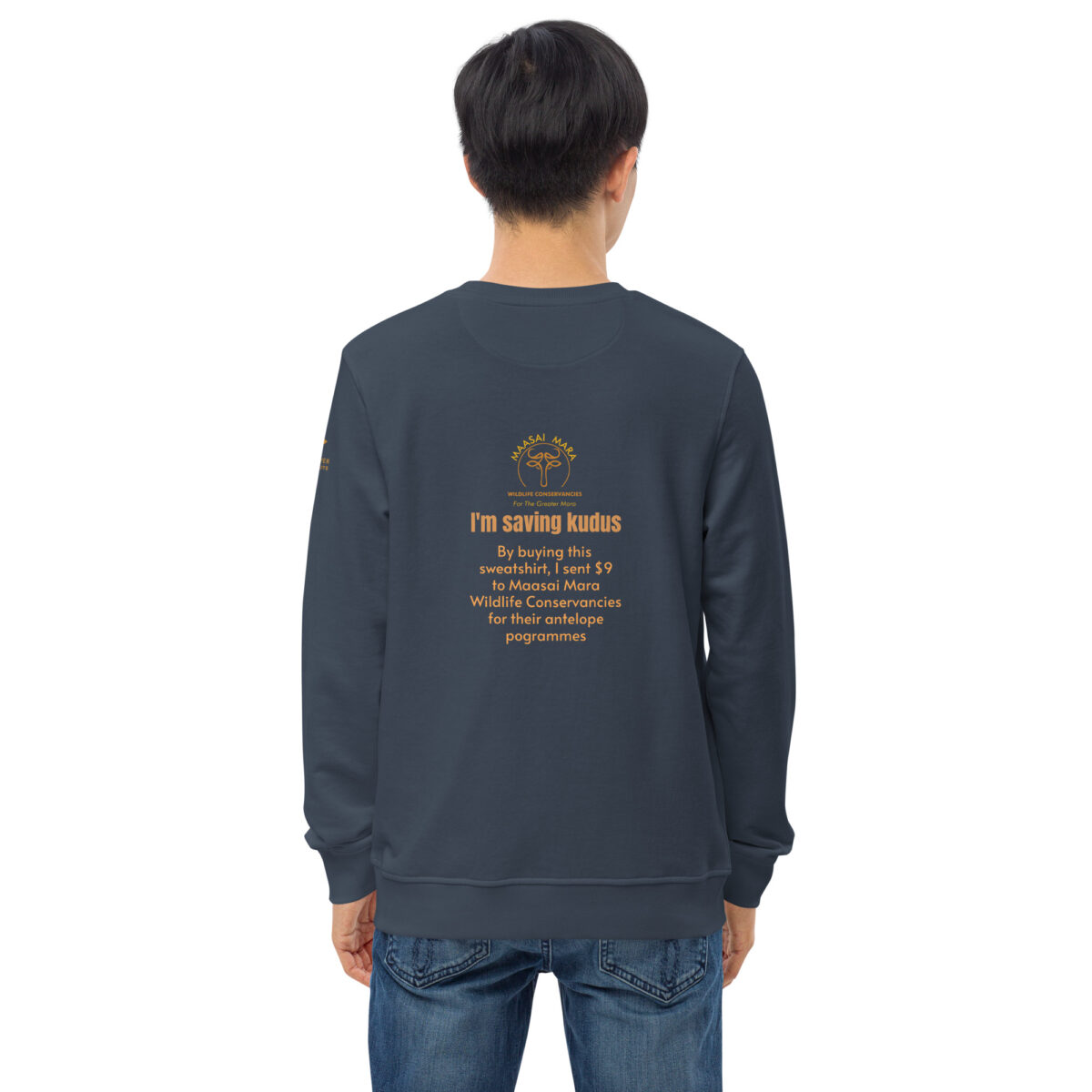 Unisex organic sweatshirt, save the kudu - Image 33