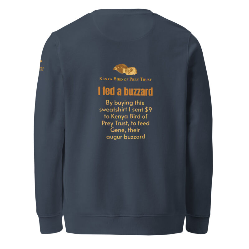 Unisex organic sweatshirt, "Gene" Go feed a buzzard - Image 7