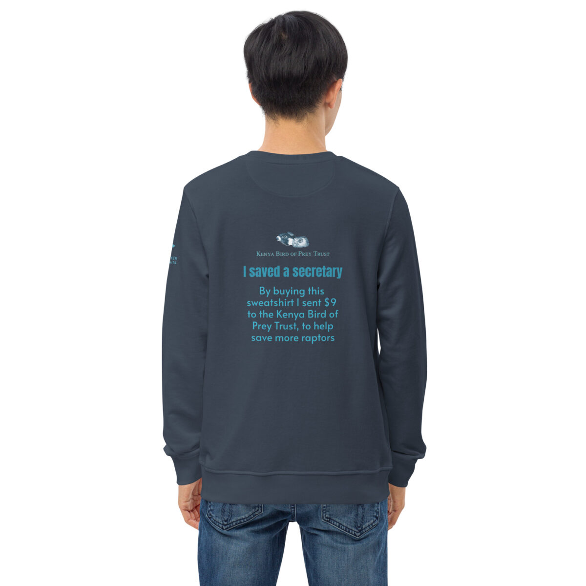 Unisex organic sweatshirt, save asecretary (Moneypenny) - Image 32