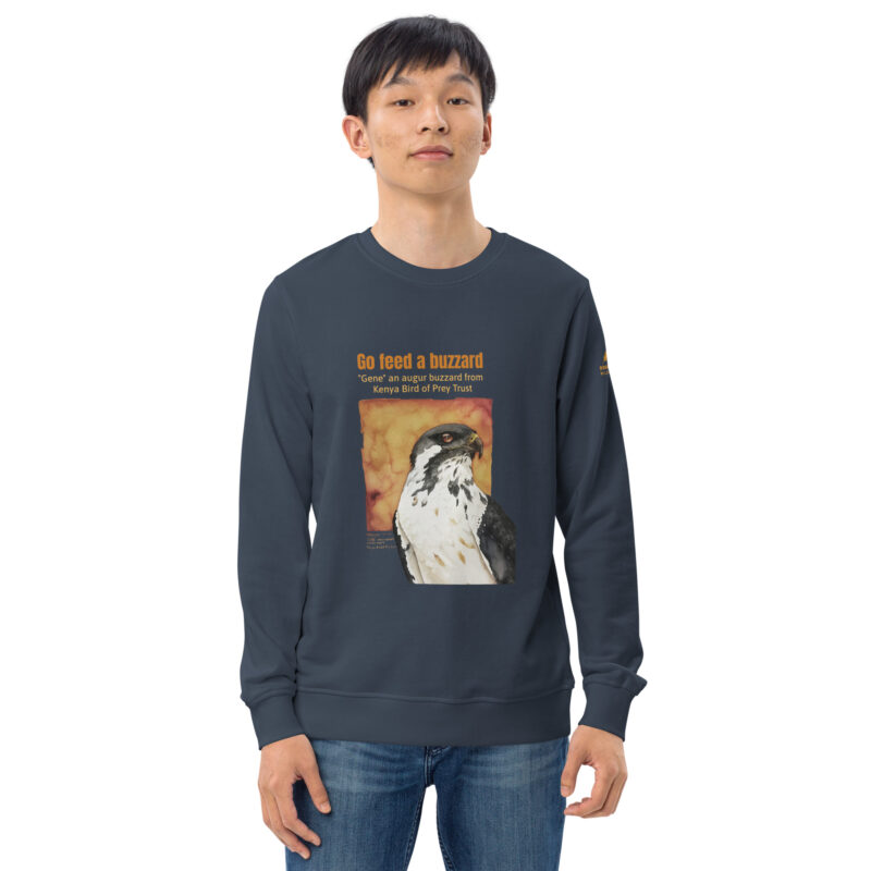 Unisex organic sweatshirt, Go feed a buzzard - Image 16