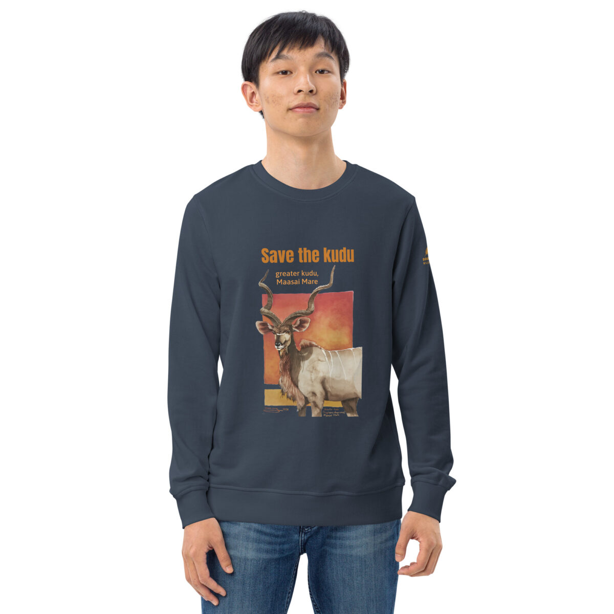 Unisex organic sweatshirt, save the kudu - Image 32